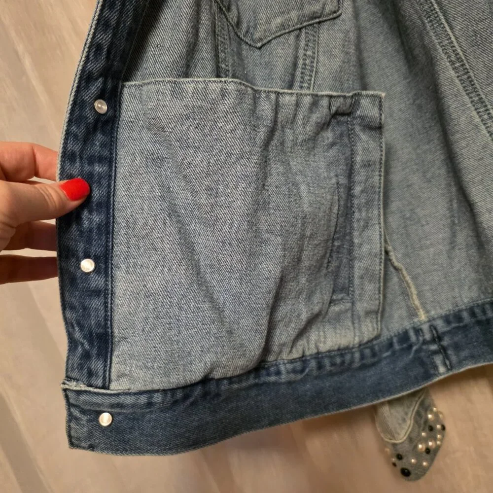 NWT - Homme Femme Unisex Pearl Denim Jacket - Picture 5 of 6